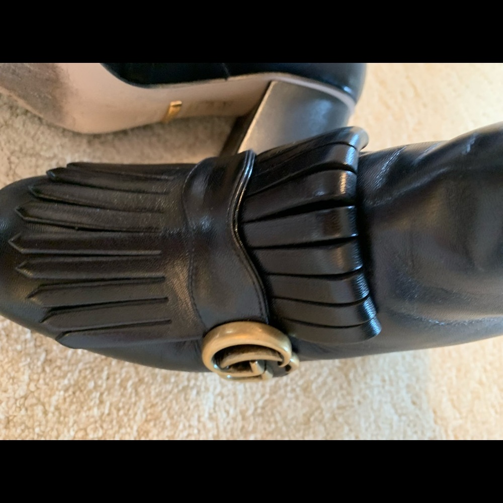 Authentic Gucci Marmont Fringe Booties - Picture 4 of 5